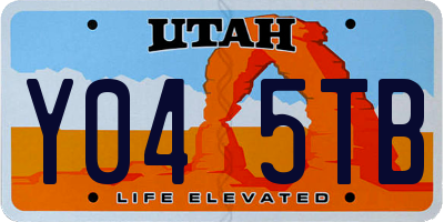 UT license plate Y045TB