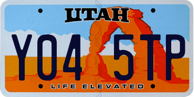 UT license plate Y045TP