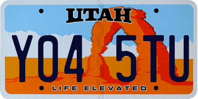 UT license plate Y045TU