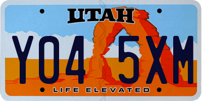 UT license plate Y045XM