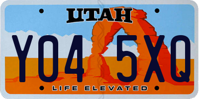 UT license plate Y045XQ