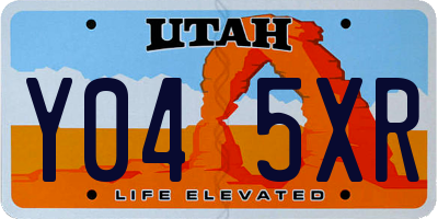 UT license plate Y045XR