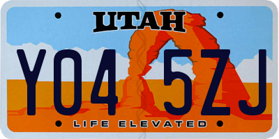UT license plate Y045ZJ