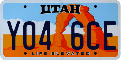 UT license plate Y046CE