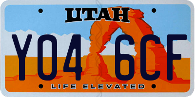 UT license plate Y046CF