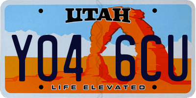UT license plate Y046CU