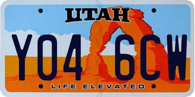 UT license plate Y046CW