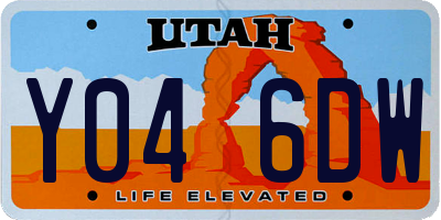 UT license plate Y046DW
