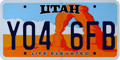UT license plate Y046FB