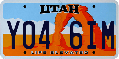 UT license plate Y046IM