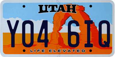 UT license plate Y046IQ