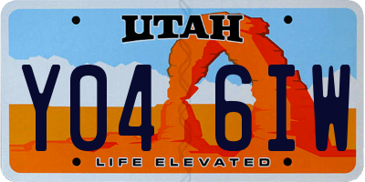 UT license plate Y046IW