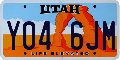 UT license plate Y046JM
