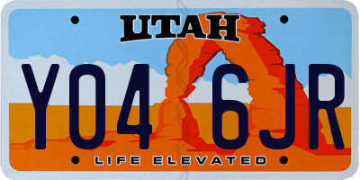 UT license plate Y046JR