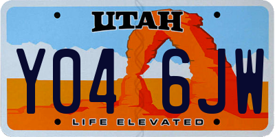 UT license plate Y046JW