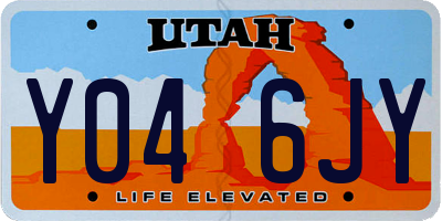 UT license plate Y046JY