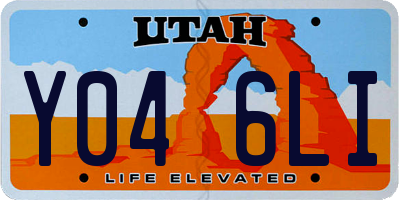 UT license plate Y046LI