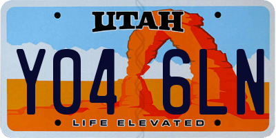 UT license plate Y046LN