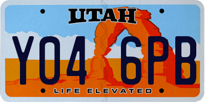 UT license plate Y046PB