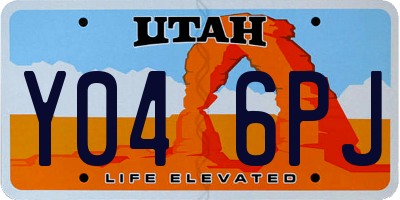 UT license plate Y046PJ