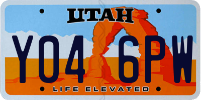 UT license plate Y046PW