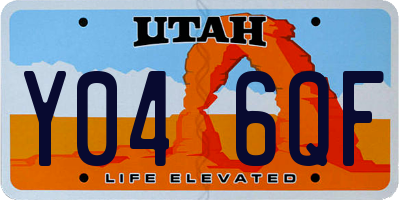 UT license plate Y046QF