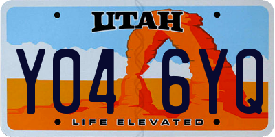 UT license plate Y046YQ