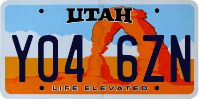 UT license plate Y046ZN