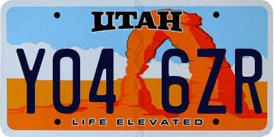 UT license plate Y046ZR