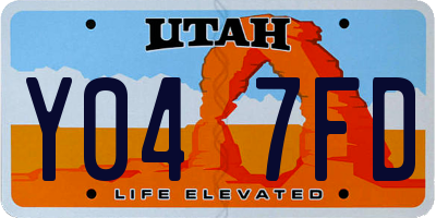 UT license plate Y047FD