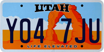 UT license plate Y047JU