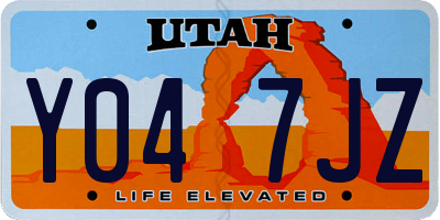 UT license plate Y047JZ