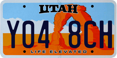 UT license plate Y048CH