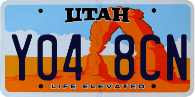 UT license plate Y048CN