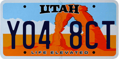 UT license plate Y048CT