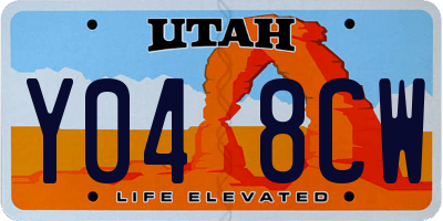 UT license plate Y048CW