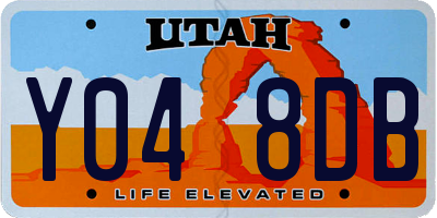 UT license plate Y048DB