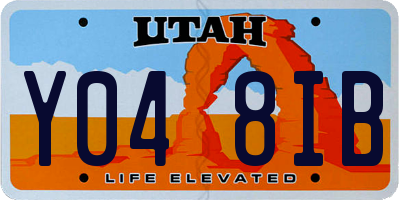 UT license plate Y048IB