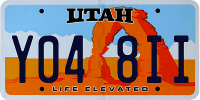 UT license plate Y048II