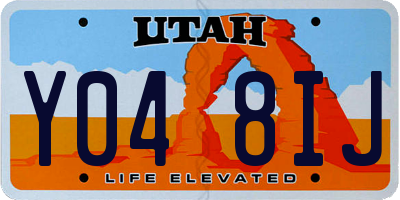 UT license plate Y048IJ