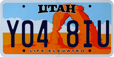 UT license plate Y048IU