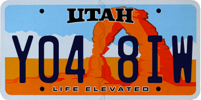 UT license plate Y048IW