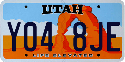 UT license plate Y048JE