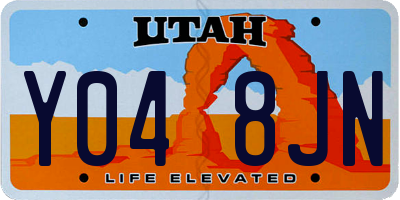UT license plate Y048JN