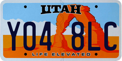 UT license plate Y048LC