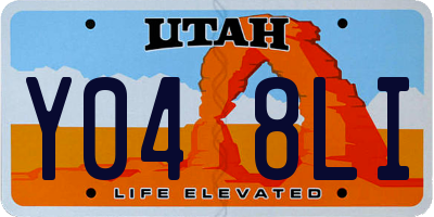 UT license plate Y048LI