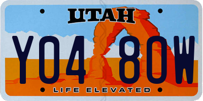 UT license plate Y048OW