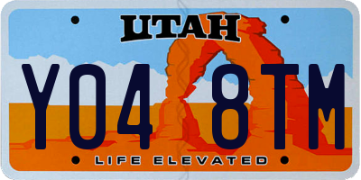 UT license plate Y048TM