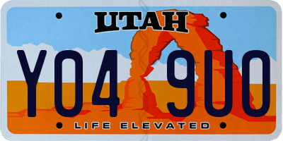 UT license plate Y049UO
