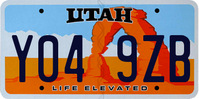 UT license plate Y049ZB
